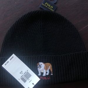 Polo Ralph Lauren black beanie and scarf